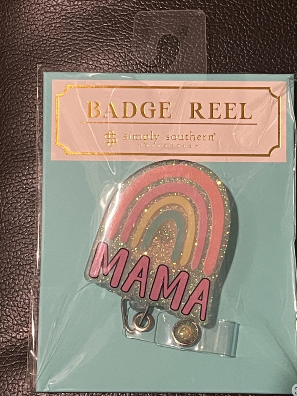 Simply Southern Mama Rainbow Retractable Badge Reel | NWT